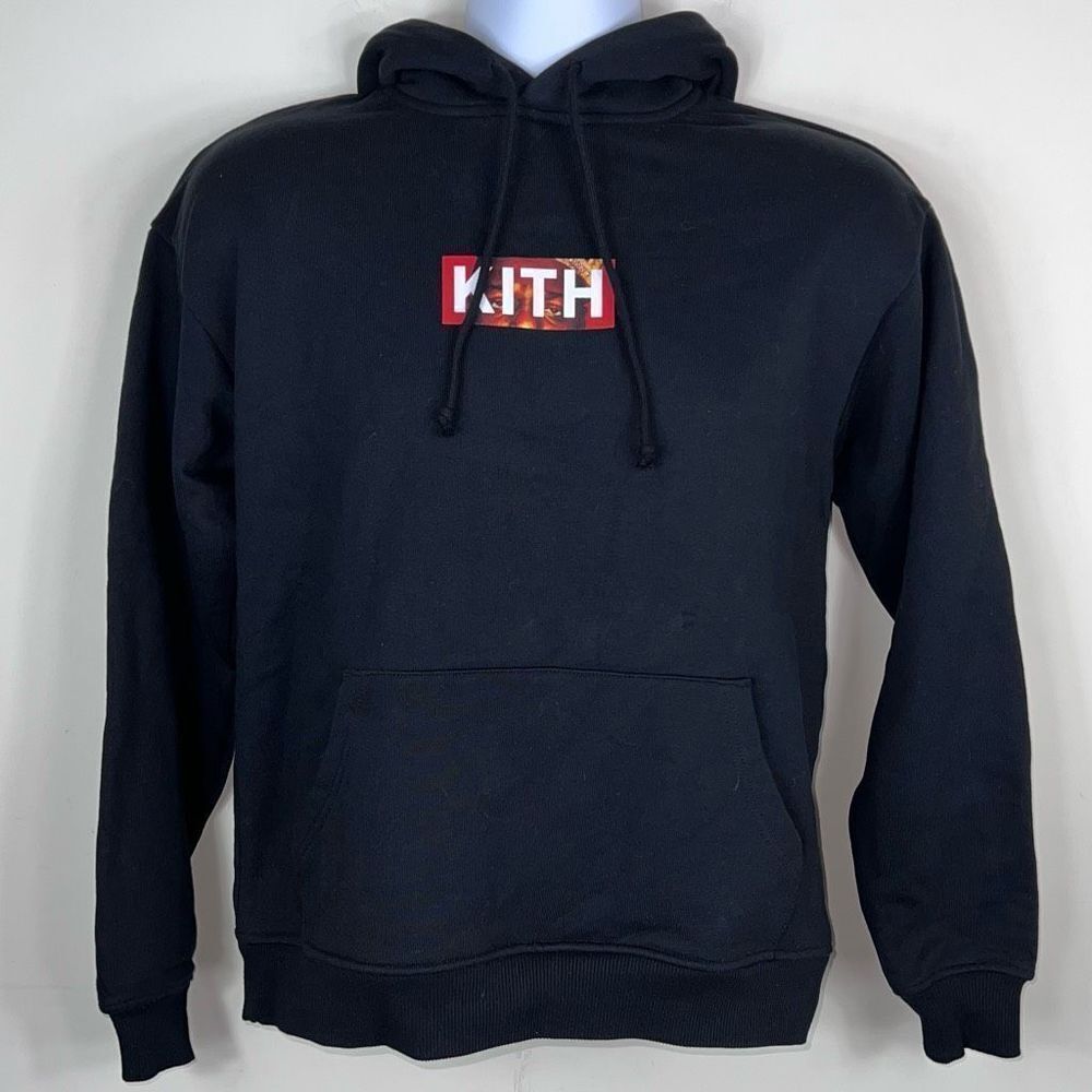 Kith Notorious BIG Crown Graphic Black Hooded Pullover Sweatshirt